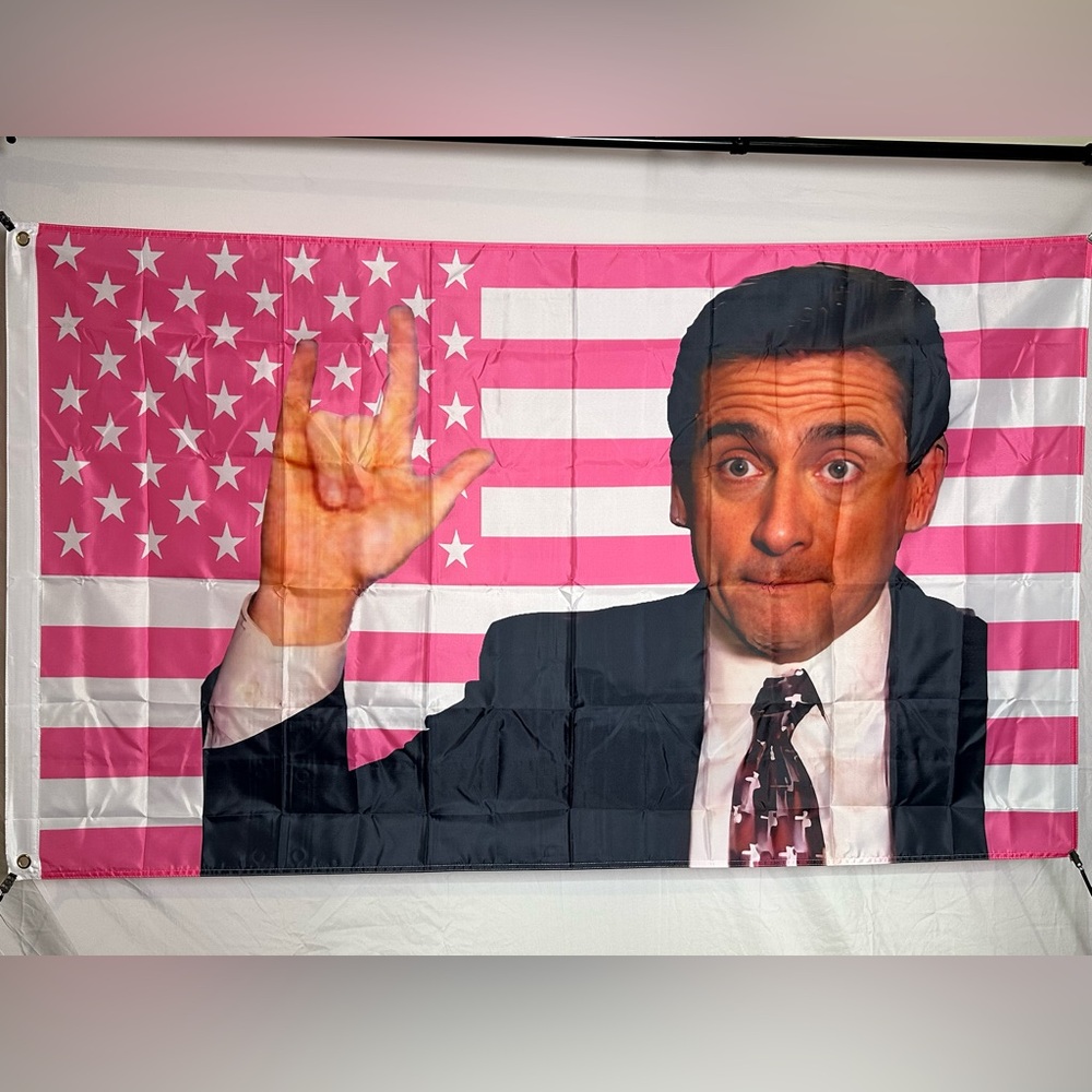 Michael Scott (The Office) Pink American Flag 5x3Ft.